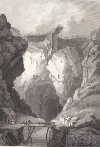 Fahlun-Minen. aus Meyers Universum, Stahlstich. Kunstgrafik, 1850