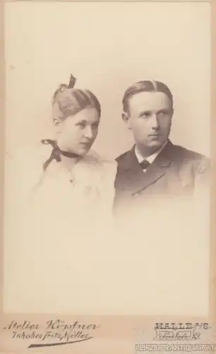 Portrait bürgerliches junges Paar, Fotografie. Fotobild, ca. 1890