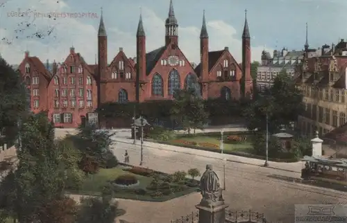 AK Lübeck. Heiliggeisthospital. Litho ca. 1911, Postkarte. Ca. 1911