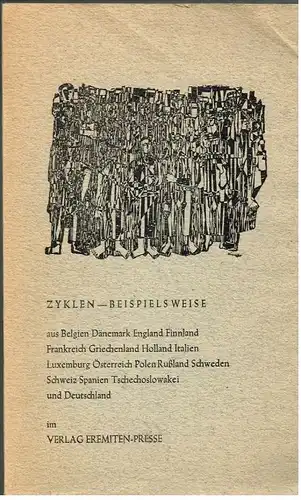 Buch: Zyklen - beispielsweise, Stomps, V. O. 1957, Verlag Eremiten-Presse