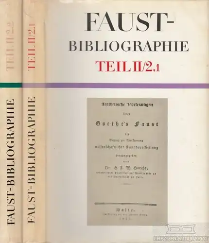 Buch: Faust-Bibliographie, Henning, Hans. 2 Bände, 1970, Aufbau Verlag