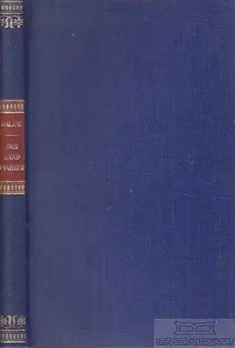 Buch: Der Landpfarrer, Balzac, Honore de. Gesammelte Werke, Ernst Rowohlt Verlag