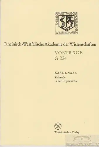 Buch: Rheinisch-Westfälische Akademie der Wissenschaften Vorträge G 224, Narr