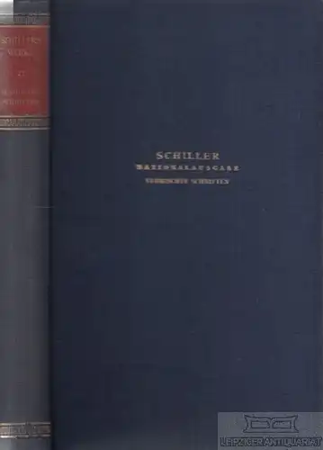 Buch: Schillers Werke. Nationalausgabe. Zweiundzwanzigster Band, Meyer. 1958