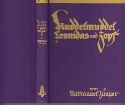 Buch: Kuddelmuddel, Leonidas und Zopf, Jünger, N., 1929, Hinstorffsche, gut