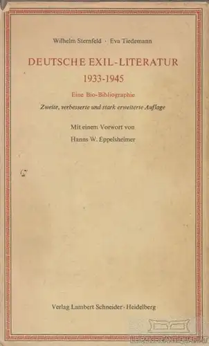 Buch: Deutsche Exil-Literatur 1933-1945, Sternfeld, Wilhelm und Eva Tiedmann