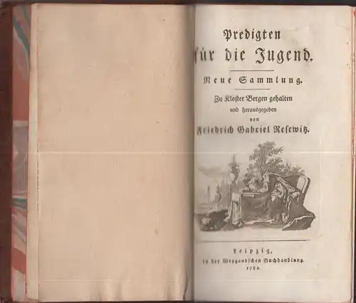 Buch: Predigten für die Jugend-Neue Sammlung, Resewitz, Fr. G., 1782, Weygand