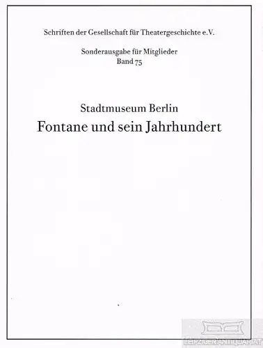 Buch: Fontane und sein Jahrhundert, Bartmann, Dominik und Wolfgang Gottschalk