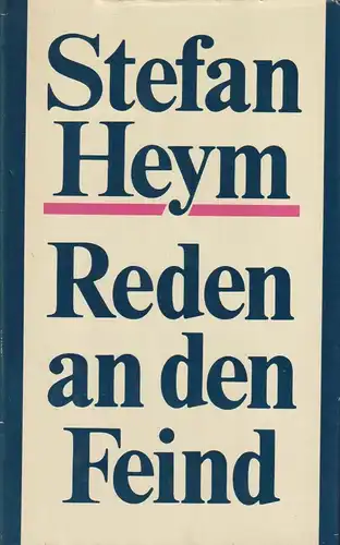 Buch: Reden an den Feind, Heym, Stefan. 1987, Verlag Neues Leben, gebraucht, gut