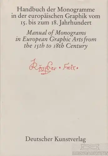Buch: Handbuch der Monogramme in der europäischen Graphik vom 15. bis... Prein