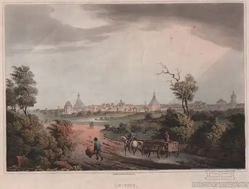 Radierung: Leipsic, Bowyer, Robert. Kunstgrafik, 1815, Pall Mall, Gesamtansicht