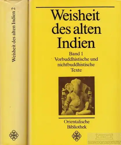 Buch: Weisheit des alten Indien, Mehlig, Johannes. 2 Bände, 1987, gebraucht, gut