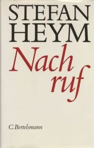 Buch: Nachruf, Heym, Stefan. 1988, C. Bertelsmann Verlag, gebraucht, gut