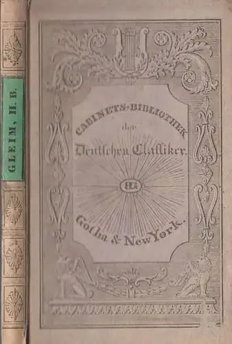 Buch: Anthologie aus J. W. L. Gleim's sämmtlichen Werken, Zweiter Theil, 1829