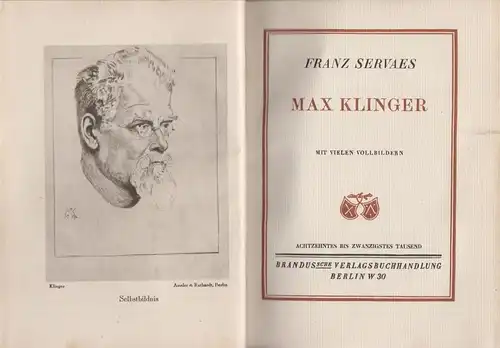Buch: Max Klinger. Servaes, Franz, Die Kunstsammlung Brandus, gebraucht, gut