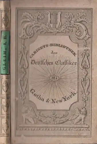 Buch: Anthologie aus J. W. L. Gleim's sämmtlichen Werken, Erster Theil, 1829