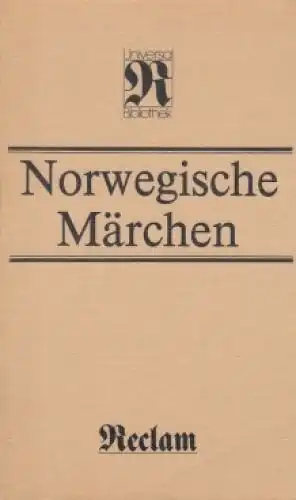 Buch: Norwegische Märchen, Schulze, Bernhard. Reclams Universal-Bibliothek, 1984