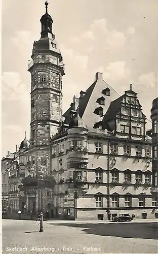 AK Skatstadt Altenburg i. Thür. Rathaus. ca. 1913, Postkarte. Serien Nr