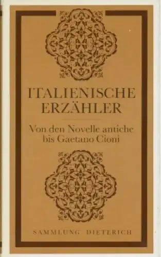 Sammlung Dieterich 319, Italienische Erzähler, Besthorn, Rudorf. 1984