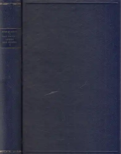 Buch: Das Privatleben der Römer, Marquardt, Joachim. 1964, Zweiter Teil