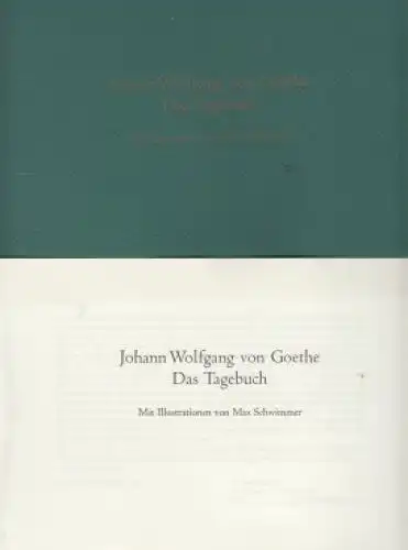 Buch: Das Tagebuch, Goethe, Johann Wolfgang. 1999, Verlag der Nation