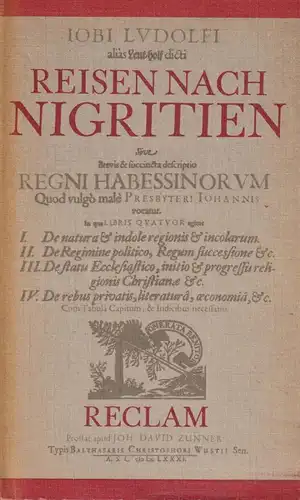 Buch: Reisen nach Nigritien, Loth, Heinrich. Reclams Universal-Bibliothek, 1986