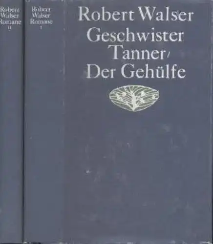 Buch: Die Romane. Walser, Robert, 1984, Volk & Welt, gebraucht, gut