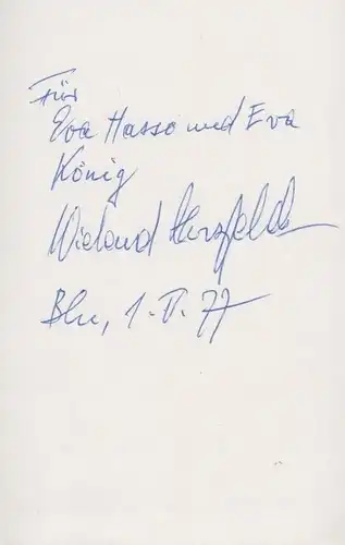 Buch: Zur Sache, Herzfelde, Wieland. 1976, Aufbau Verlag, gebraucht, gut