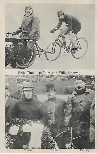 AK Fritz Theile, geführt von Willy Hartwig. ca. 1920, Radsport, gebraucht, gut