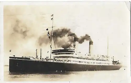 AK S.S. Shinyo Maru. ca. 1922, Schifffahrt, Postkarte, gebraucht, gut