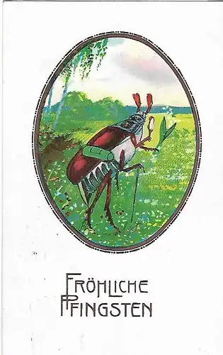 AK Fröhliche Pfingsten. ca. 1921, Postkarte. Pfingsten, gebraucht, gut