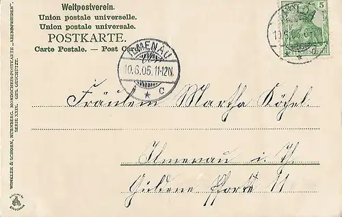 AK Fröhliche Pfingsten. Mit Silberrahmung. ca. 1905, Postkarte, Pfingsten, gut