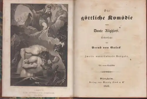Buch: Die göttliche Komödie , Dante Alighieri, 1842, Dennis Finck, guter Zustand