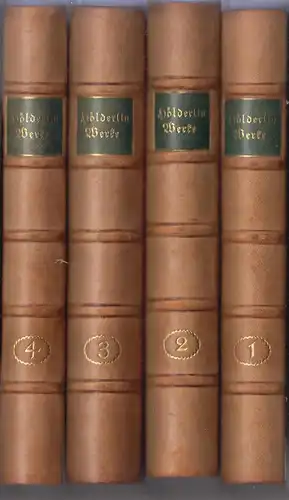 Buch: Werke in vier Bänden, Hölderlin, Fr.,4 Bände, Diotima Klassiker, 1922, gut