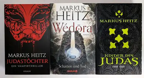3 Bücher Markus Heitz: Judastöchter / Kinder des Judas / Wendora, 3 Bände, Knaur