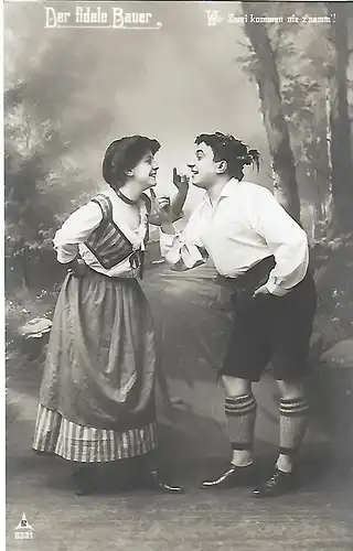 AK Der fidele Bauer. Matzner, Matscheg, Valli Paak. ca. 1907, Operette, gut