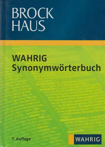 Buch: Brockhaus, WAHRIG Synonymwörterbuch, Krome, Sabine, 2011, wissenmedia