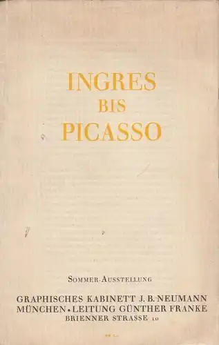 Buch: Französische Graphik von Ingres bis Picasso. Hausenstein, Wilhelm, 1929