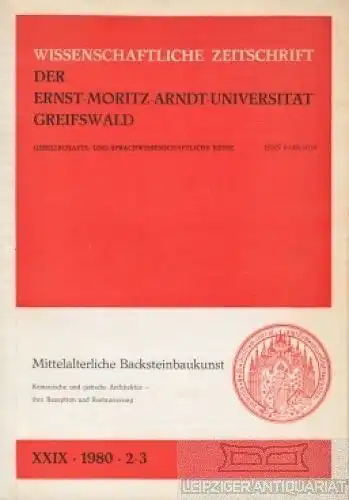 Buch: Mittelalterliche Backsteinkunst, Imig, Ingeborg. 1980, Ostsee-Druck