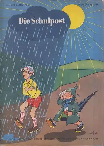 Zeitschrift: Die Schulpost Nr. 4 / 1956. Verlag Junge Welt, gebraucht, gut