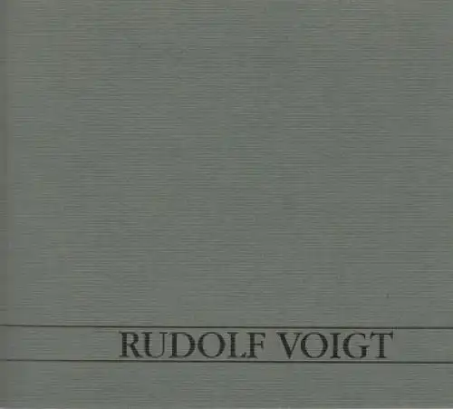 Buch: Rudolf Voigt, Voigt, Rudolf, Thomasdruck, gebraucht, gut
