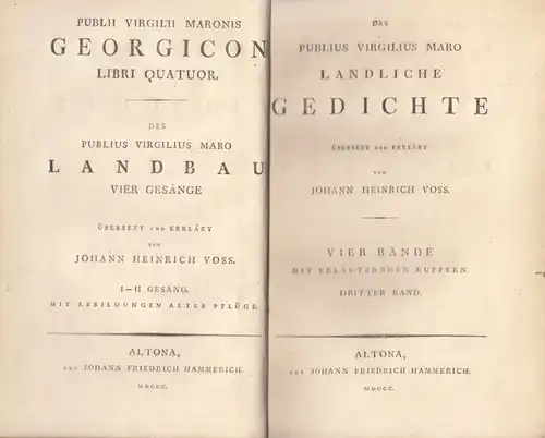 Buch: Des Publius Virgilius Maro Landbau. Vier Gesänge. Übersetzt und... Vergil