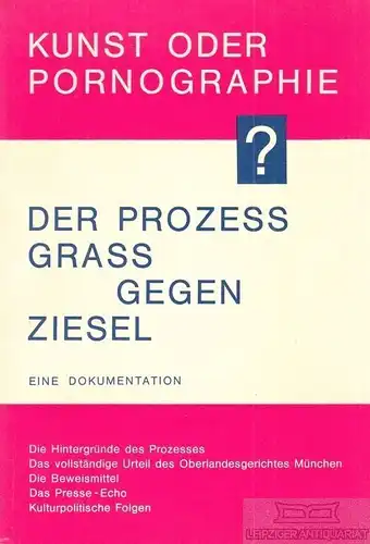 Buch: Kunst oder Pornographie?. 1969, J. F. Lehmann´s Verlag, gebraucht, gut