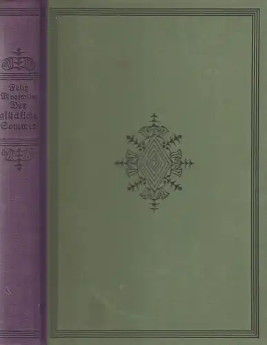 Buch: Der glückliche Sommer. Moeschlin, Felix, 1920, Grethlein & Co. Verlag