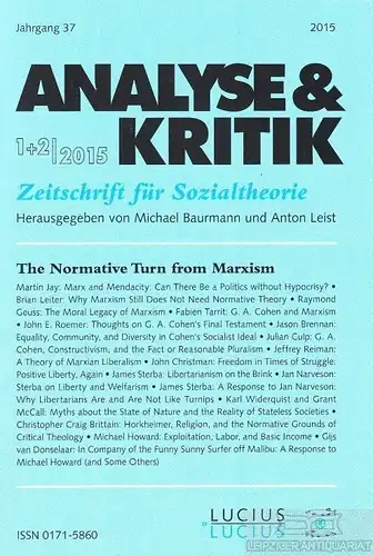 Analyse & Kritik 1+2/15, Baurmann, Michael / Leist, Anton. 2015, gebraucht, gut