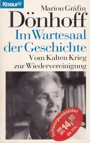 Buch: Im Wartesaal der Geschichte, Dönhoff, Marion Gräfin. Knaur, 1995