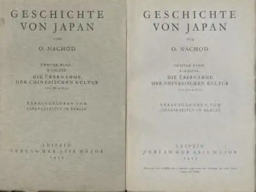 Buch: Geschichte von Japan, Nachod, O. 2 Bände, 1999, Verlag der Asia Major
