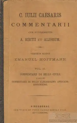 Buch: Commentarii de bello civili : accedunt commentarii de bello... Caesaris