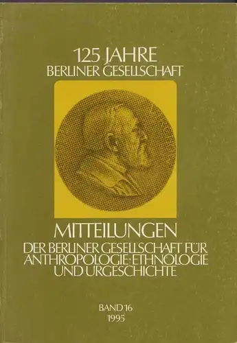Buch: 125 Jahre Berliner Gesellschaft Band 16 / 1995, Hänsel, H. / Pfeffer, G.