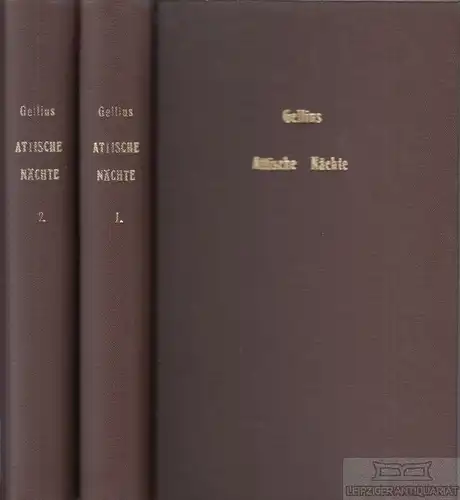 Buch: Attische Nächte, Gellius, Aulus. 2 Bände, 1875, gebraucht, mittelmäßig